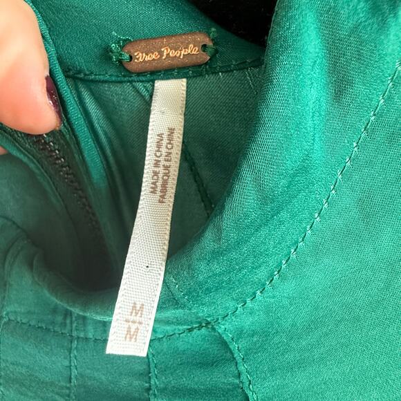 Free People Tunic Top New Day Boho Embroidered Mock Neck Long Sleeve Women's M - Picture 7 of 8